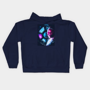 an astronaut lost in space. Kids Hoodie